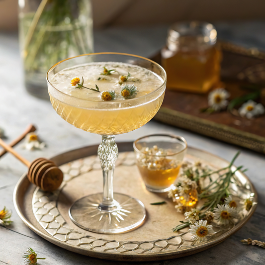 Blütenpollen-Honig-Gin Cocktail