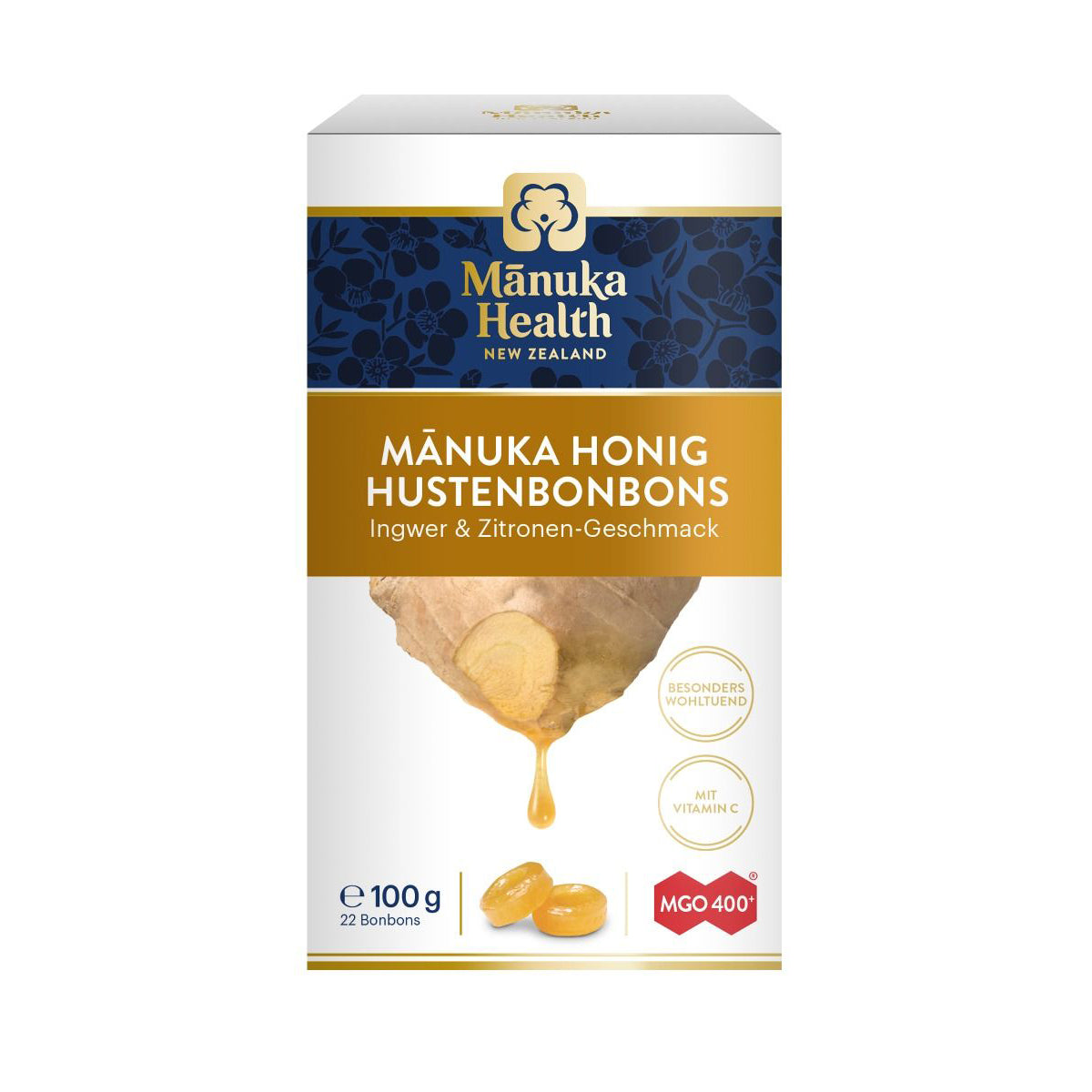 Manuka Ingwer-Zitrone-Lutschbonbons